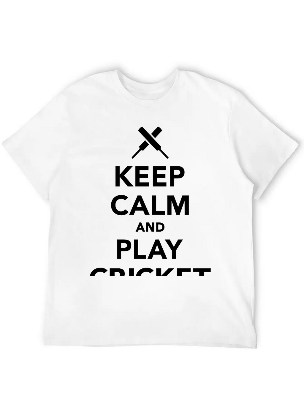 Keep Calm And Play Cricket Essential Cotton Tee For Daily Outfits – Unisex Style