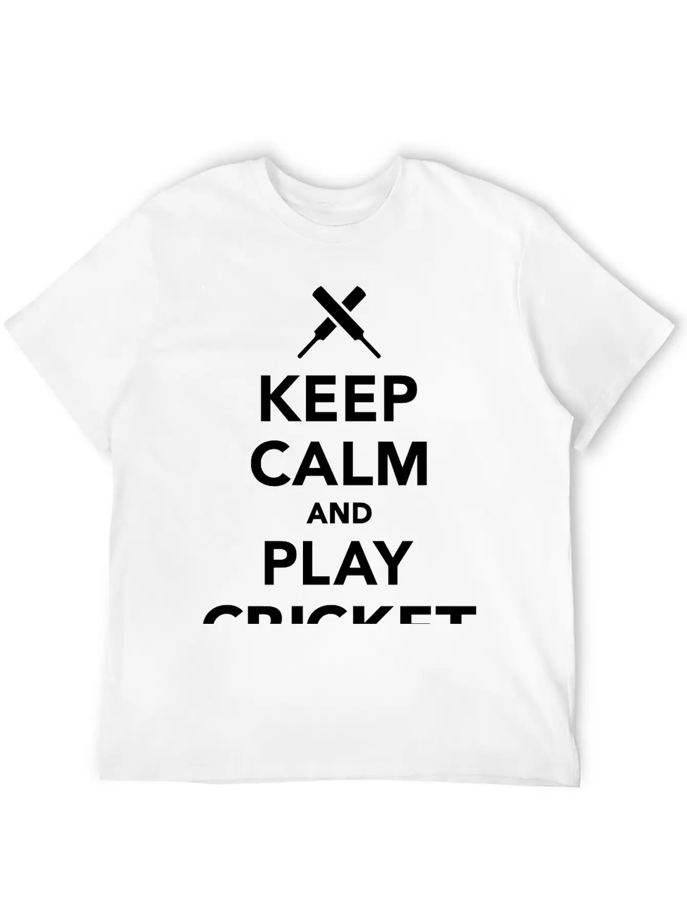 Keep Calm And Play Cricket Essential Cotton Tee For Daily Outfits – Unisex Style