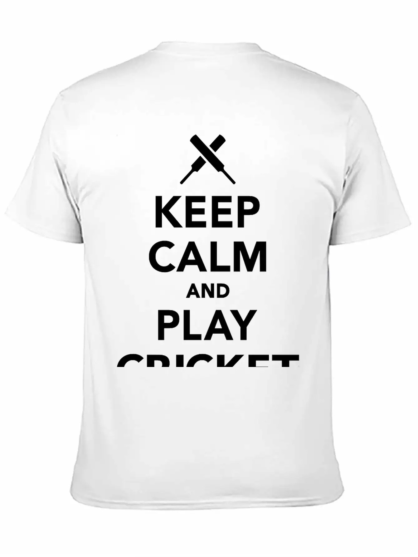 Keep Calm And Play Cricket Essential Cotton Tee For Daily Outfits – Unisex Style