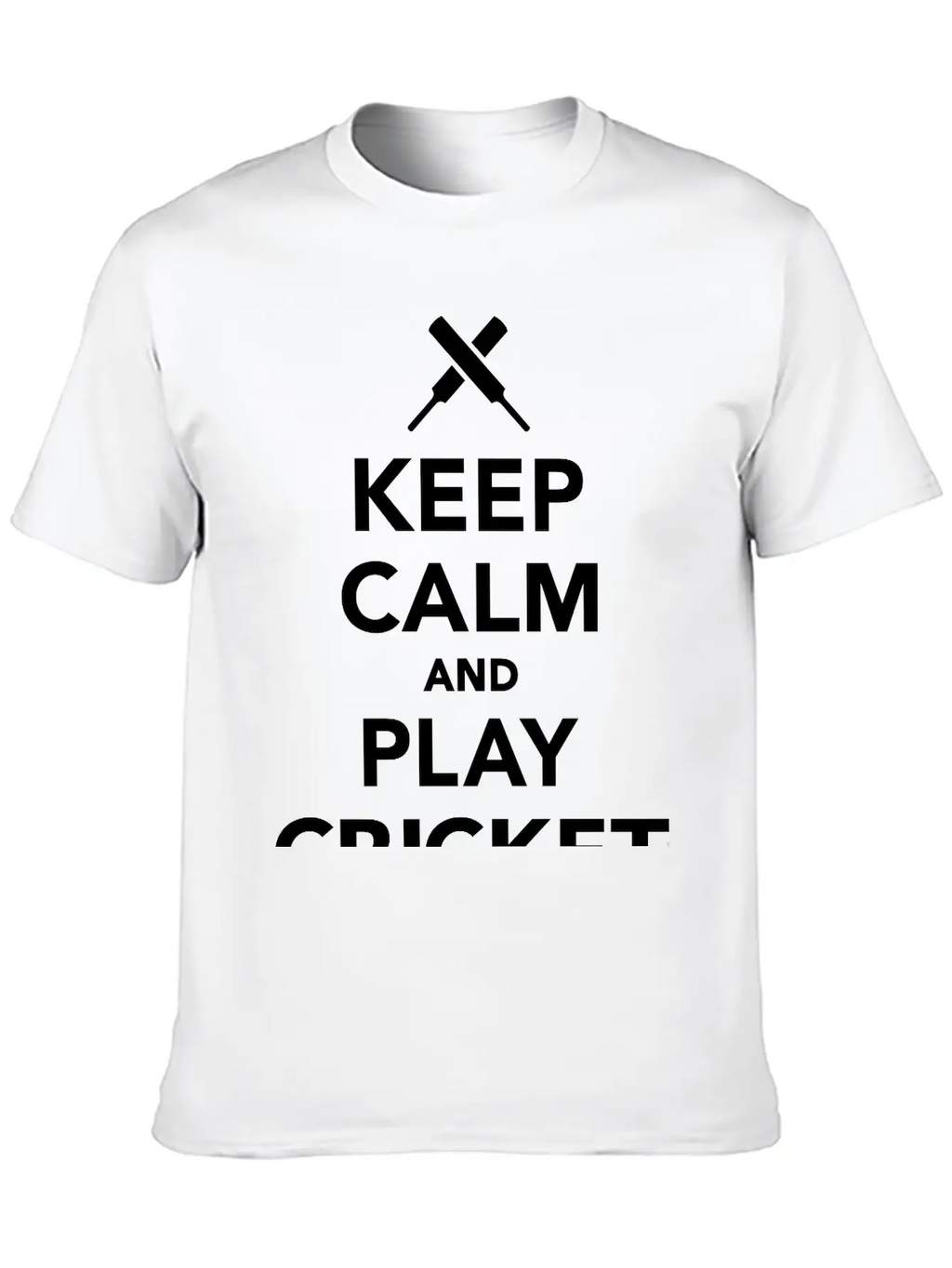 Keep Calm And Play Cricket Essential Cotton Tee For Daily Outfits – Unisex Style