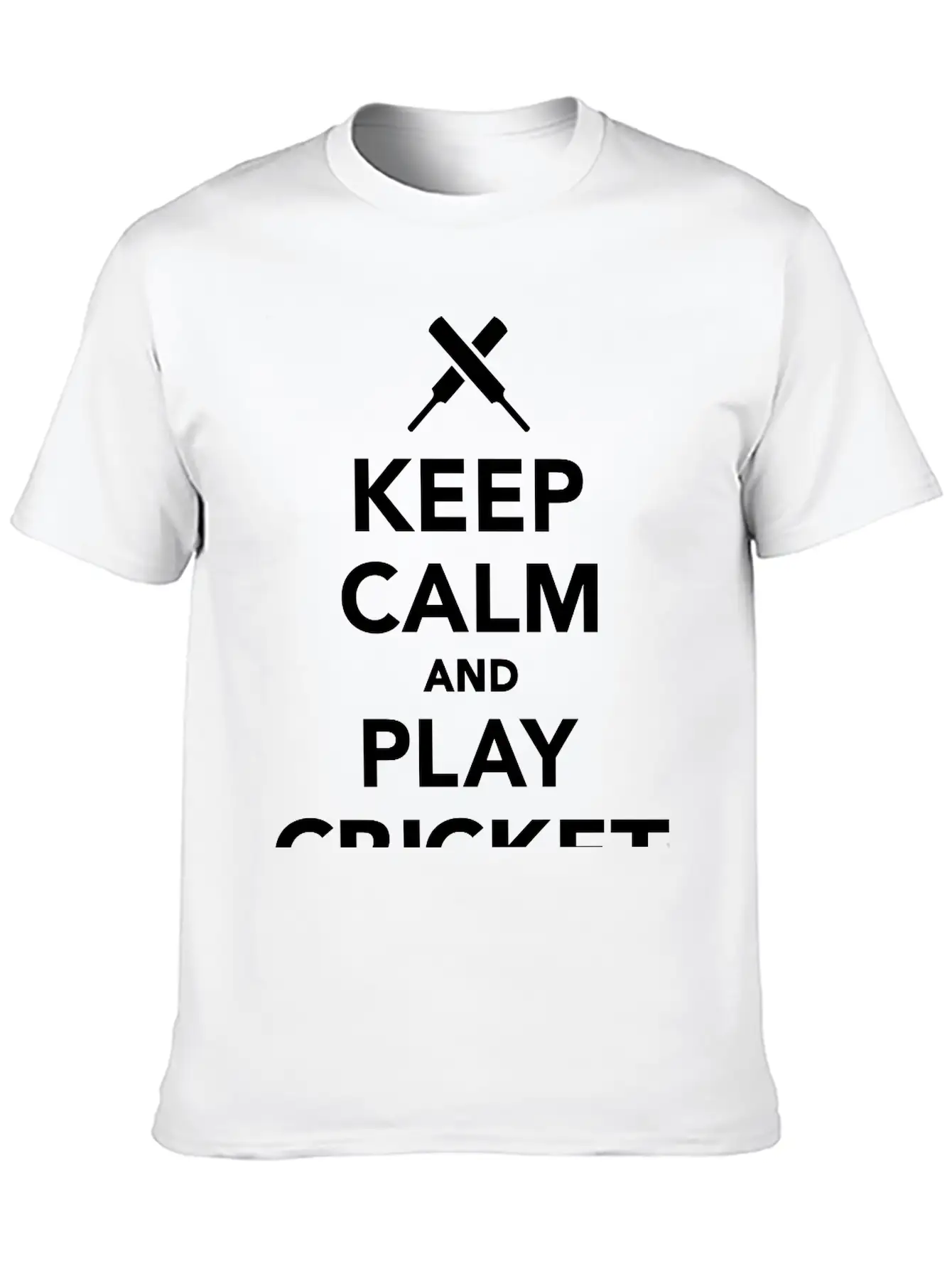 Keep Calm And Play Cricket Essential Cotton Tee For Daily Outfits – Unisex Style