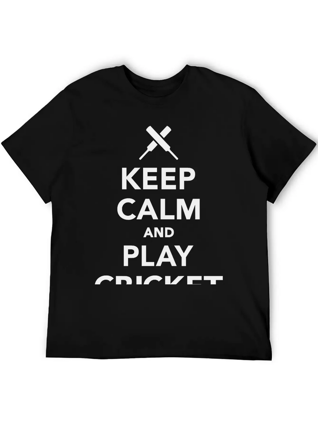 Keep Calm And Play Cricket Essential Cotton Tee For Daily Outfits – Unisex Style