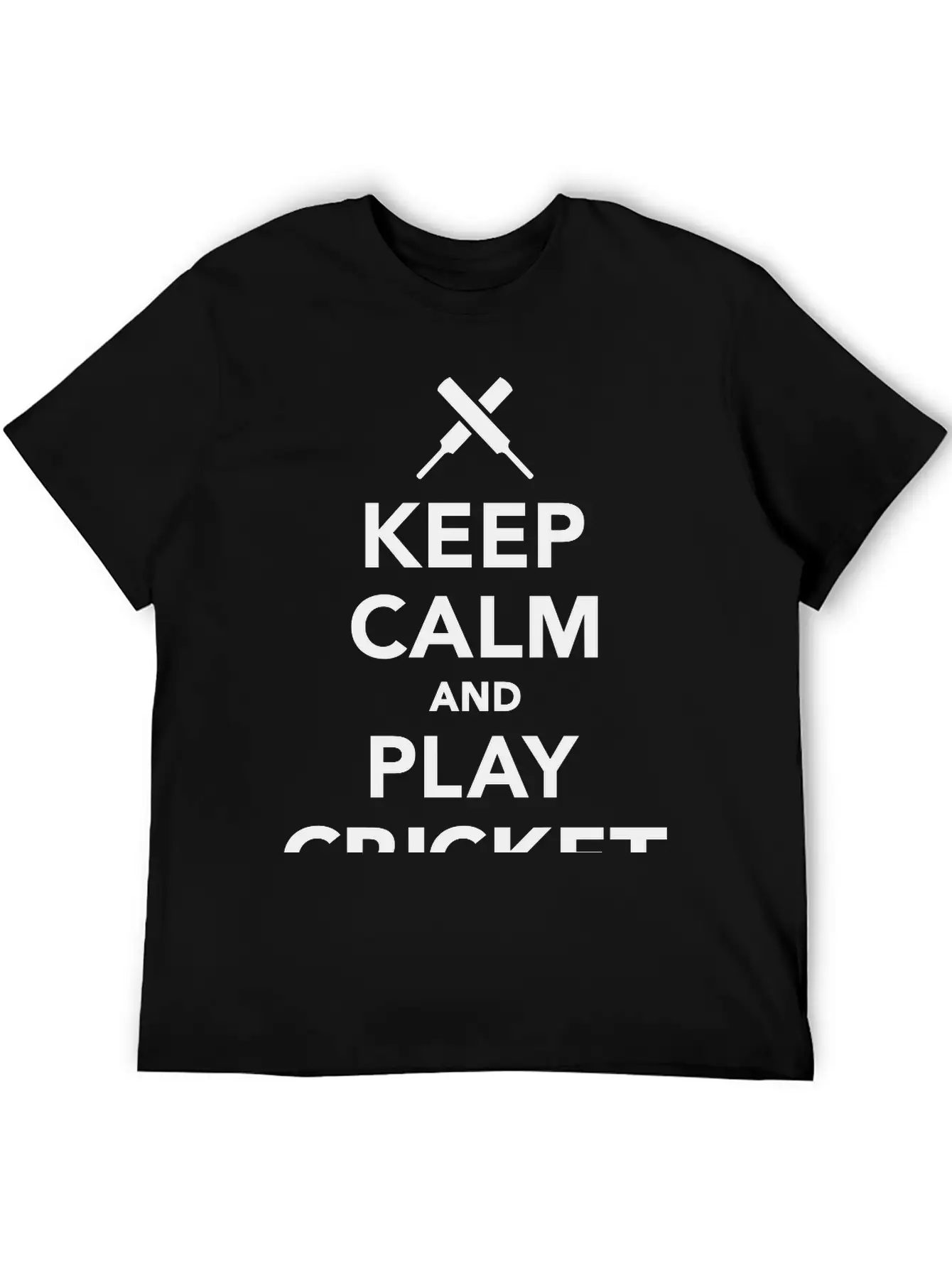 Keep Calm And Play Cricket Essential Cotton Tee For Daily Outfits – Unisex Style