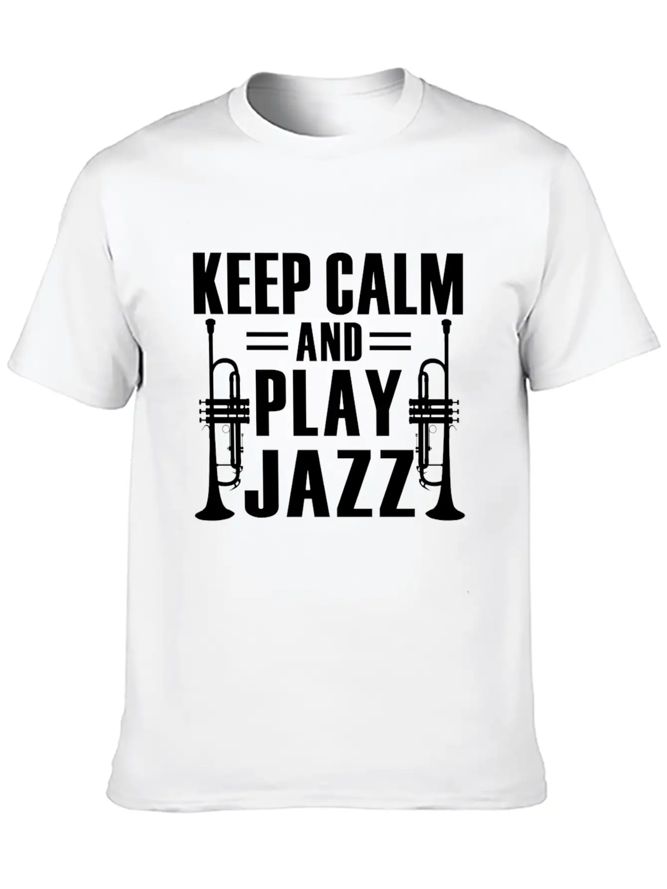 Keep Calm And Play Jazz Shirt Unisex Casual T-Shirt – Clean Design For Daily Comfort
