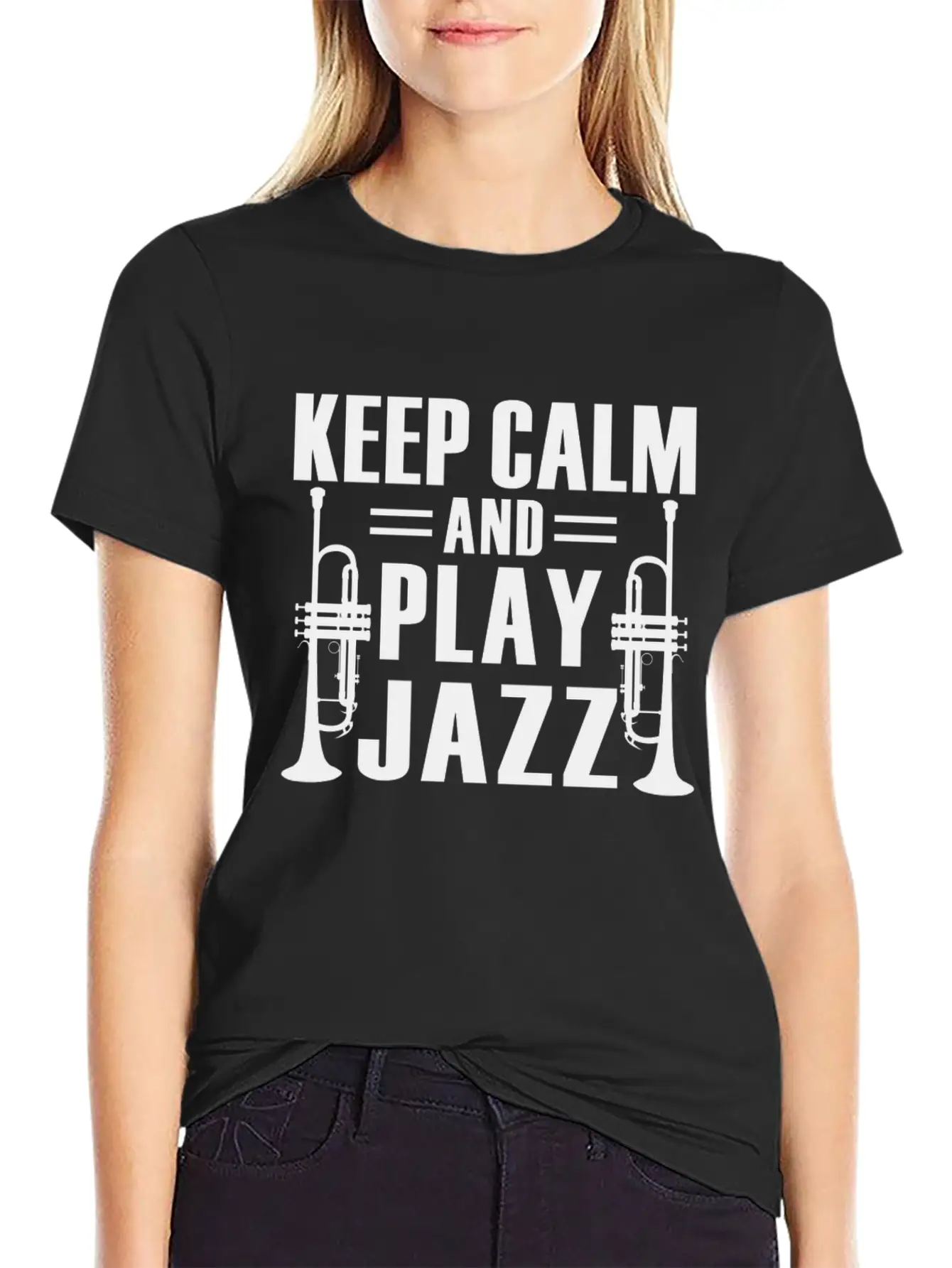 Keep Calm And Play Jazz Shirt Unisex Casual T-Shirt – Clean Design For Daily Comfort