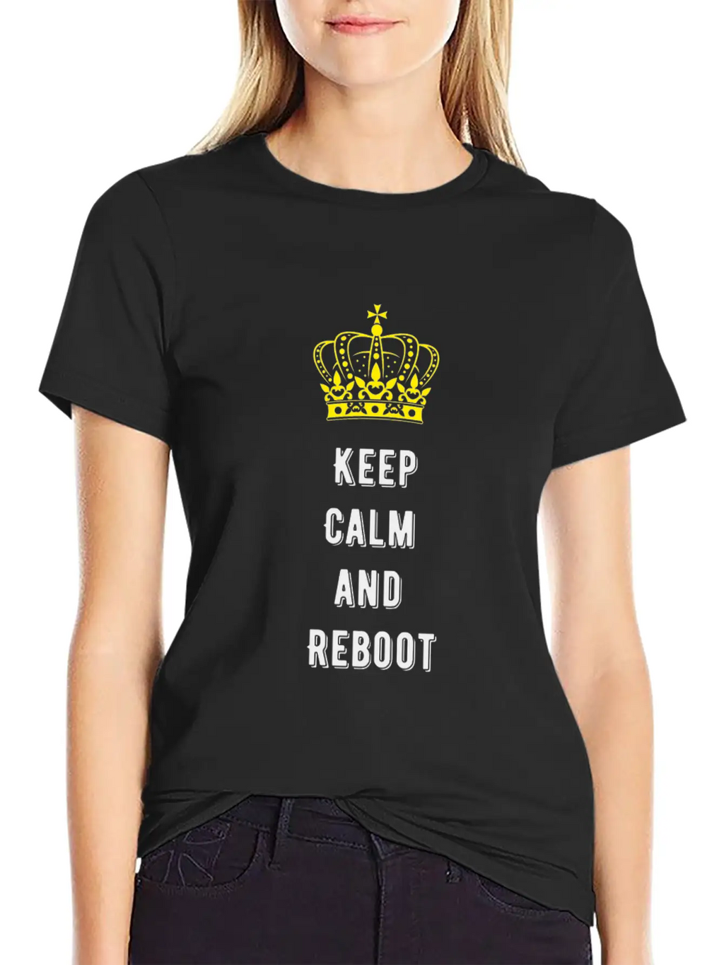 Keep Calm And Reboot Unisex Casual T-Shirt – Clean Design For Daily Comfort