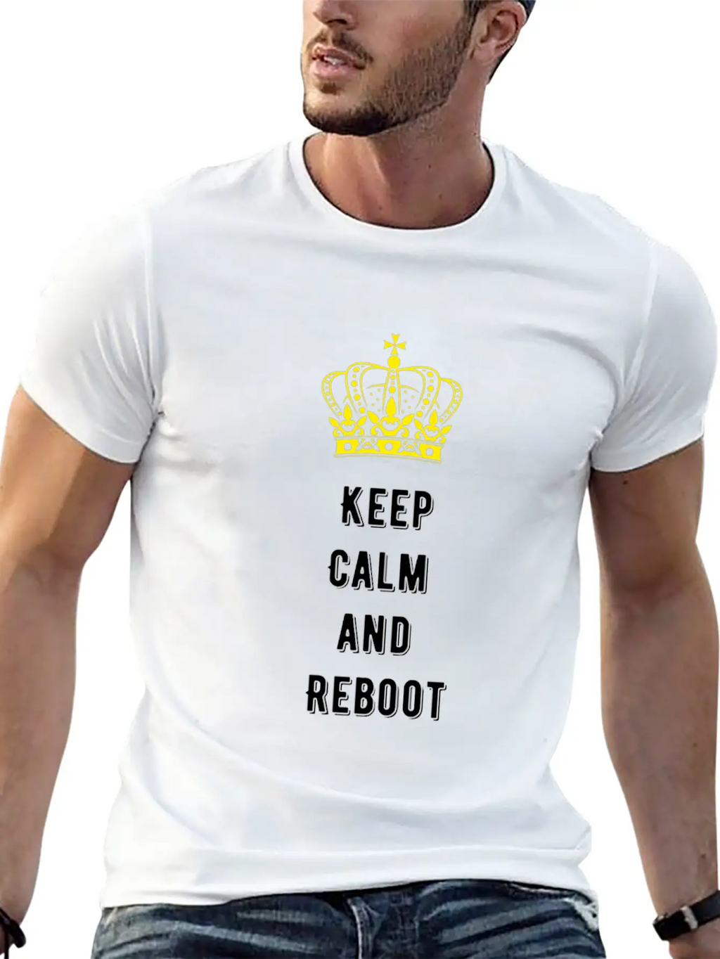 Keep Calm And Reboot Unisex Casual T-Shirt – Clean Design For Daily Comfort