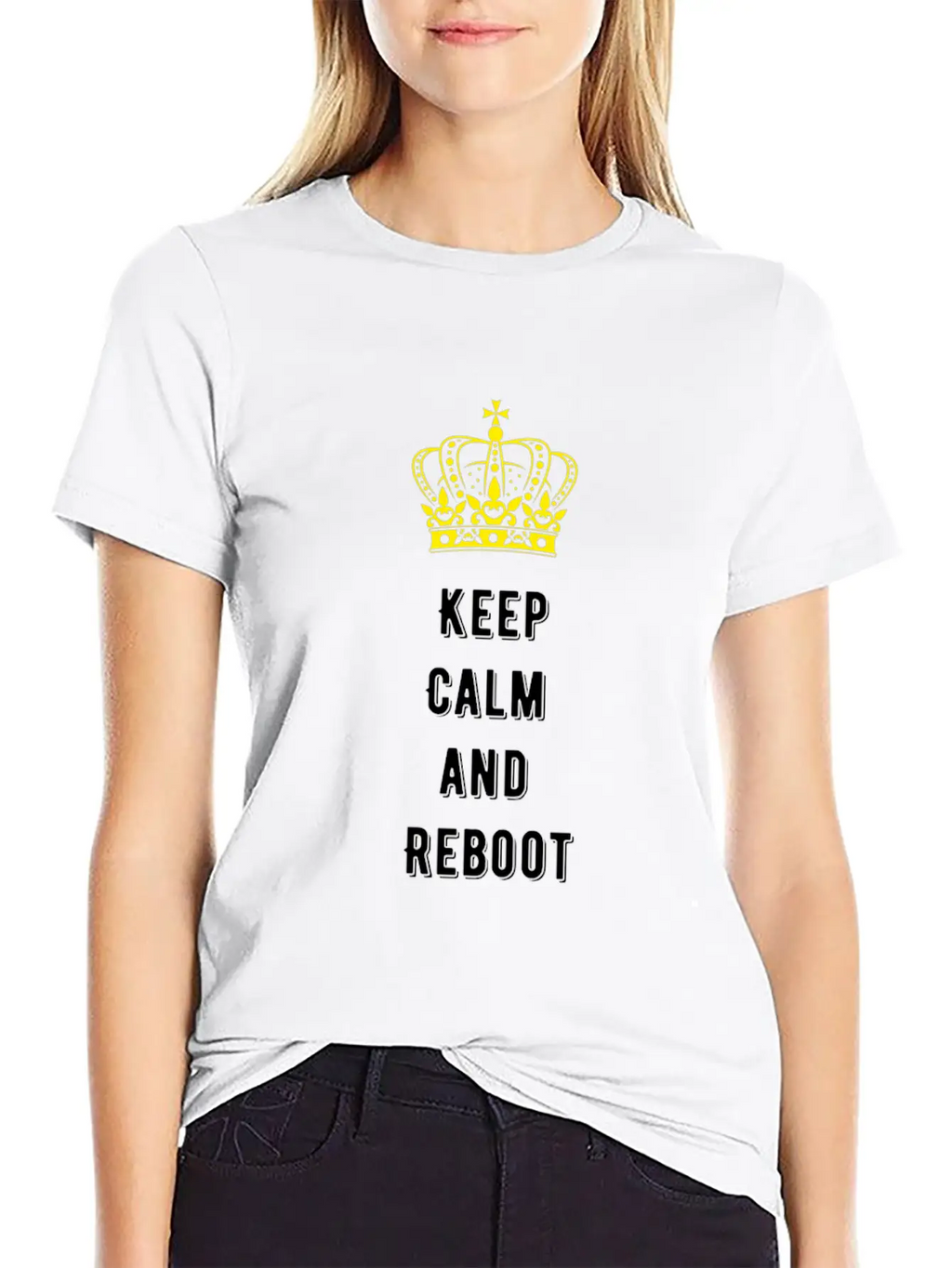 Keep Calm And Reboot Unisex Casual T-Shirt – Clean Design For Daily Comfort