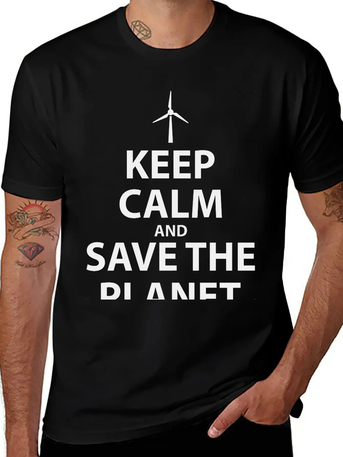 Keep Calm And Save The Planet Unisex Casual T-Shirt – Clean Design For Daily Comfort