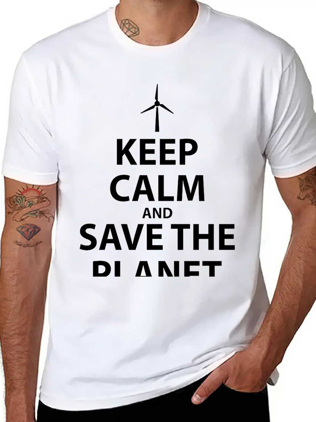 Keep Calm And Save The Planet Unisex Casual T-Shirt – Clean Design For Daily Comfort