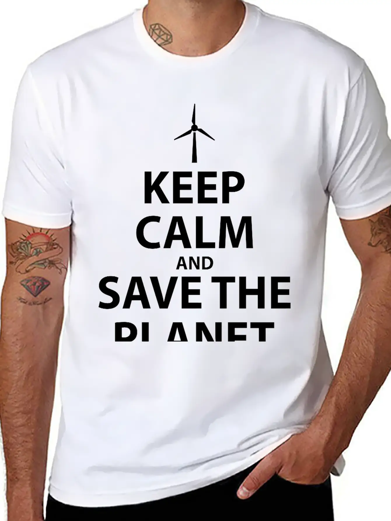 Keep Calm And Save The Planet Unisex Casual T-Shirt – Clean Design For Daily Comfort