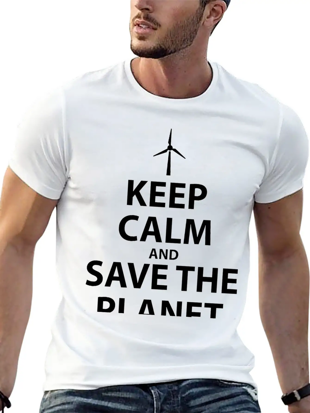 Keep Calm And Save The Planet Unisex Casual T-Shirt – Clean Design For Daily Comfort