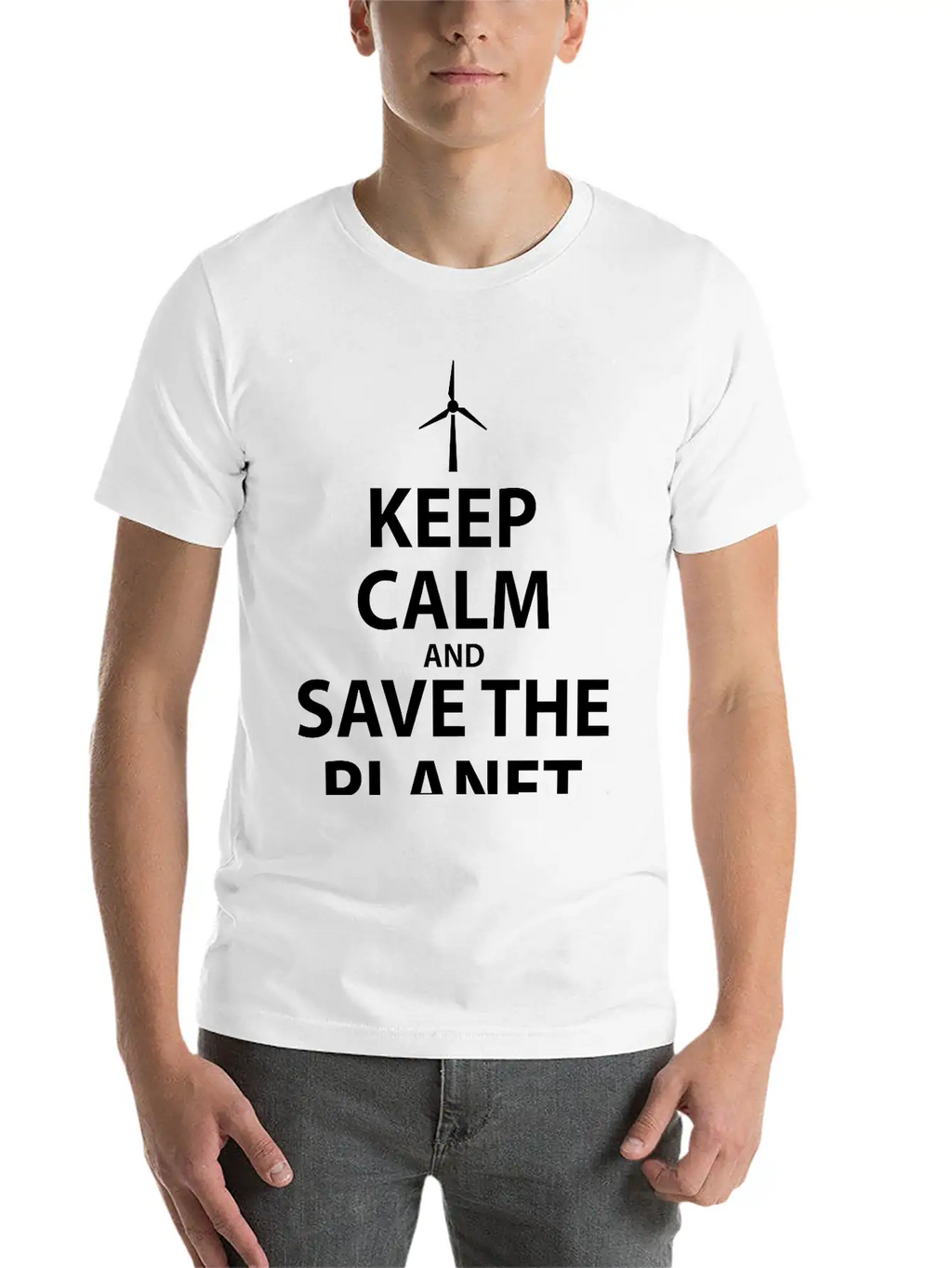 Keep Calm And Save The Planet Unisex Casual T-Shirt – Clean Design For Daily Comfort