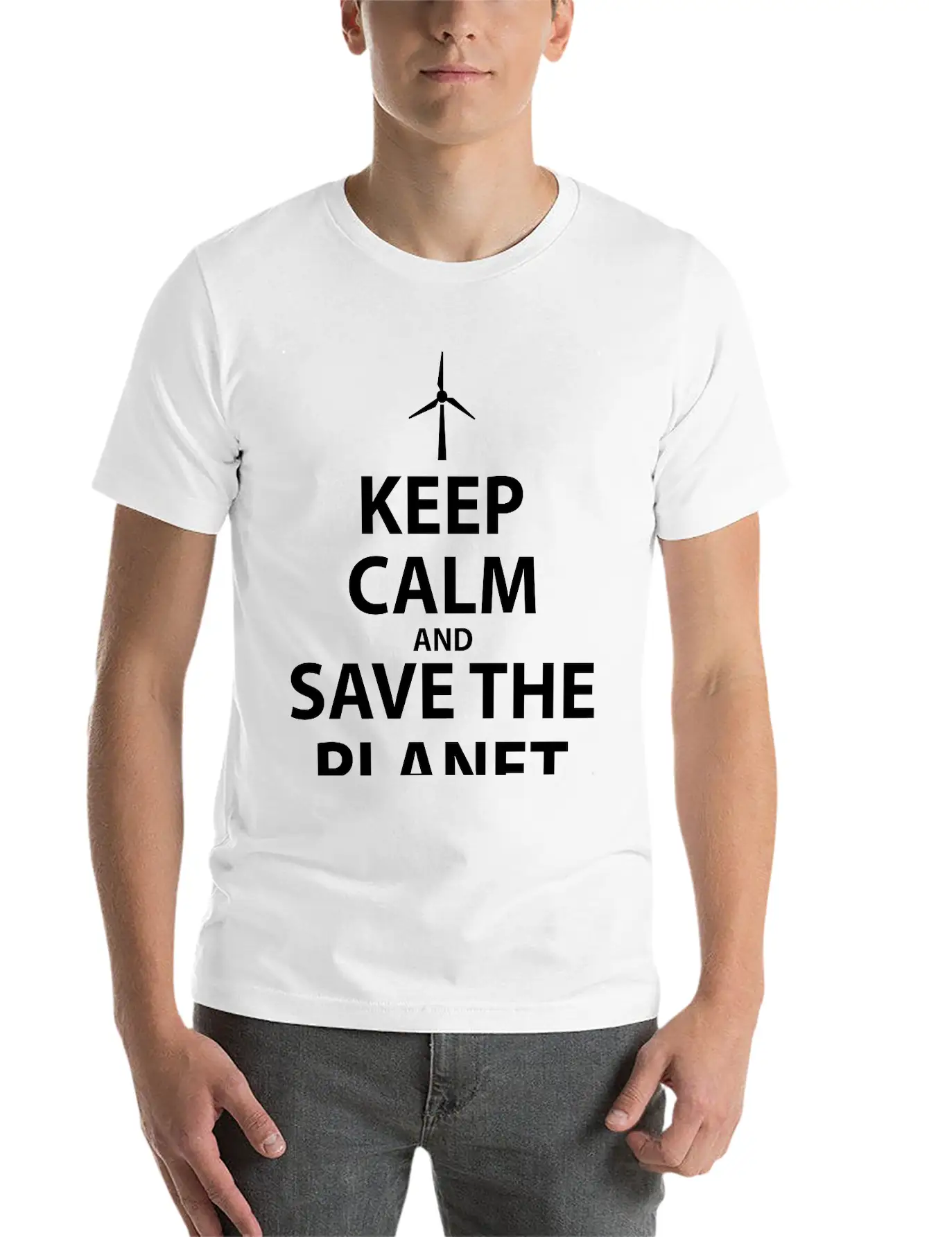 Keep Calm And Save The Planet Unisex Casual T-Shirt – Clean Design For Daily Comfort