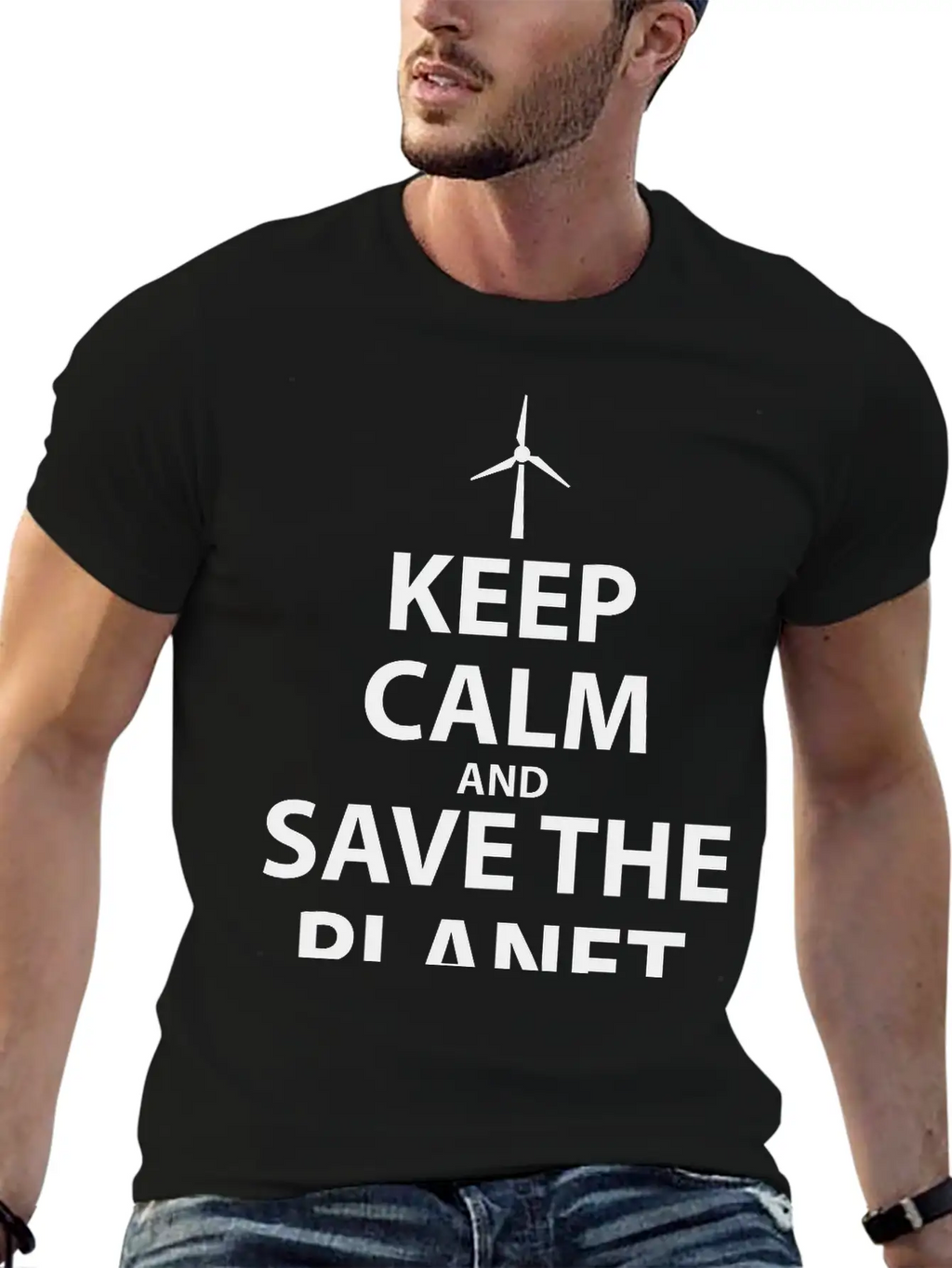 Keep Calm And Save The Planet Unisex Casual T-Shirt – Clean Design For Daily Comfort