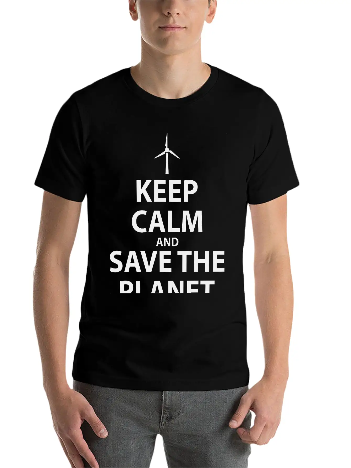 Keep Calm And Save The Planet Unisex Casual T-Shirt – Clean Design For Daily Comfort