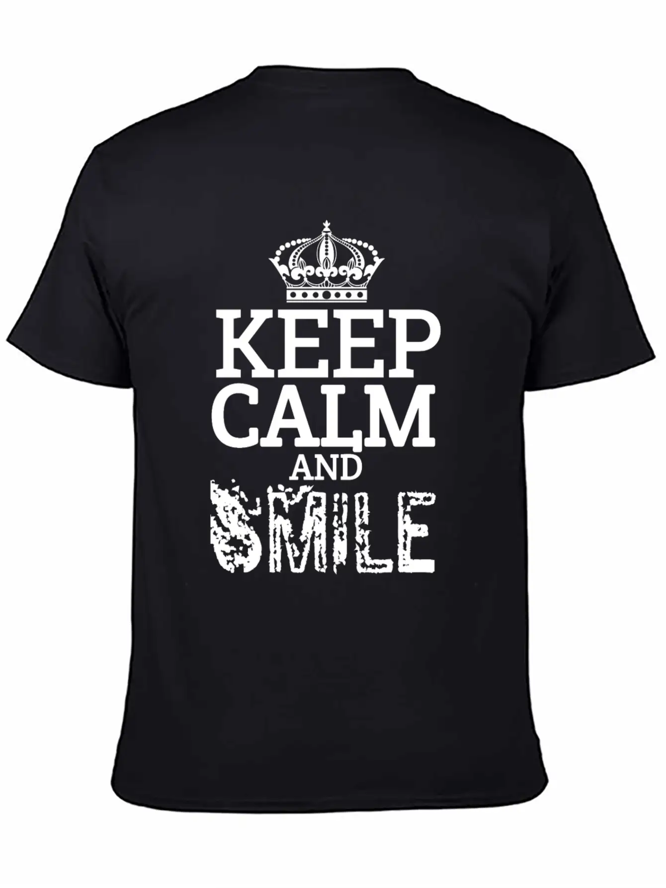 Keep Calm And Smile Unisex Casual T-Shirt – Clean Design For Daily Comfort