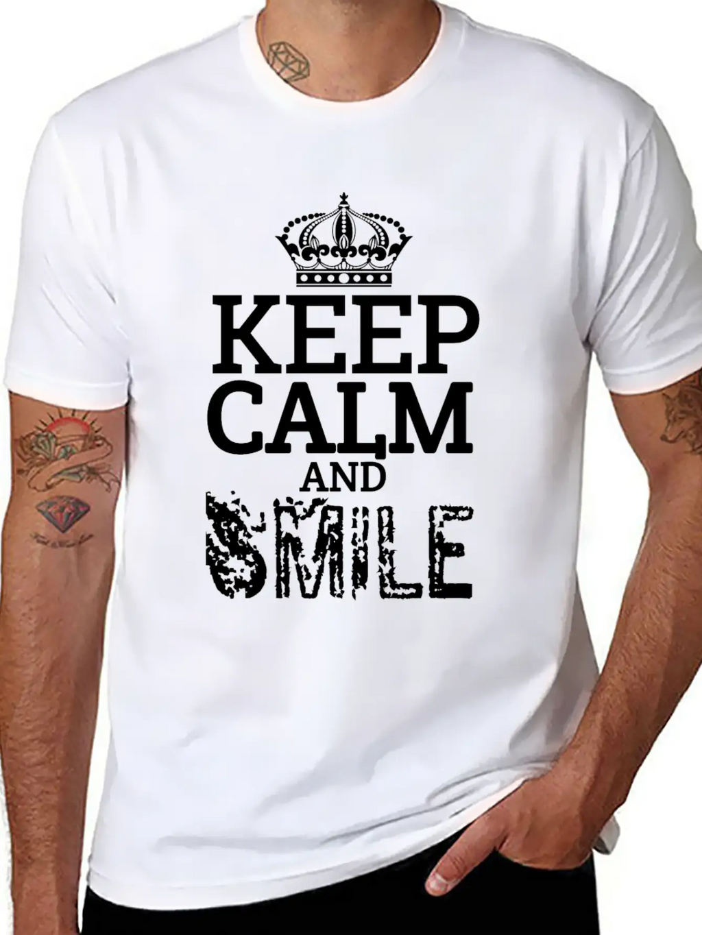 Keep Calm And Smile Unisex Casual T-Shirt – Clean Design For Daily Comfort
