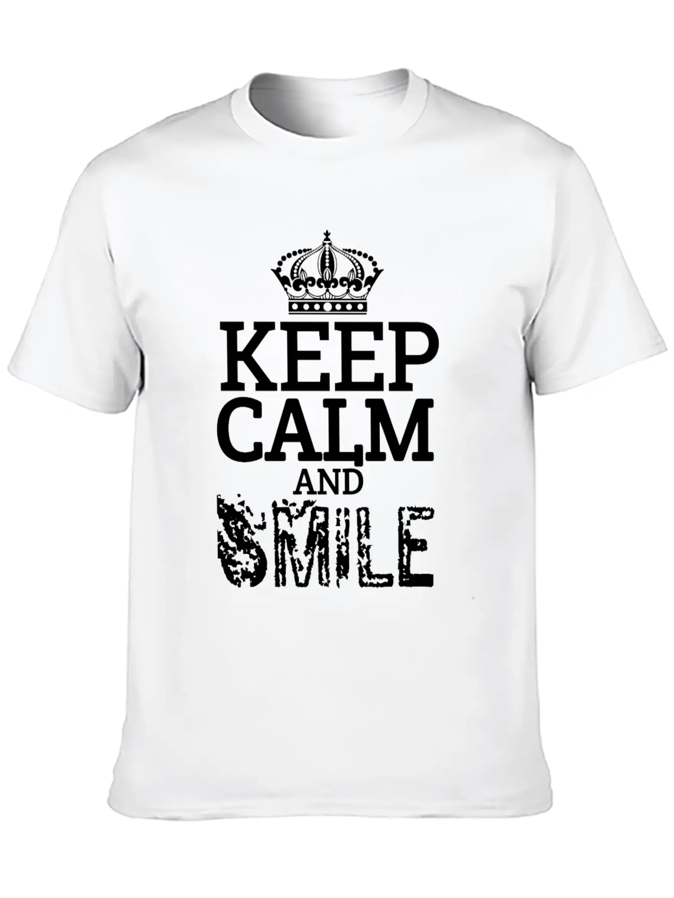 Keep Calm And Smile Unisex Casual T-Shirt – Clean Design For Daily Comfort