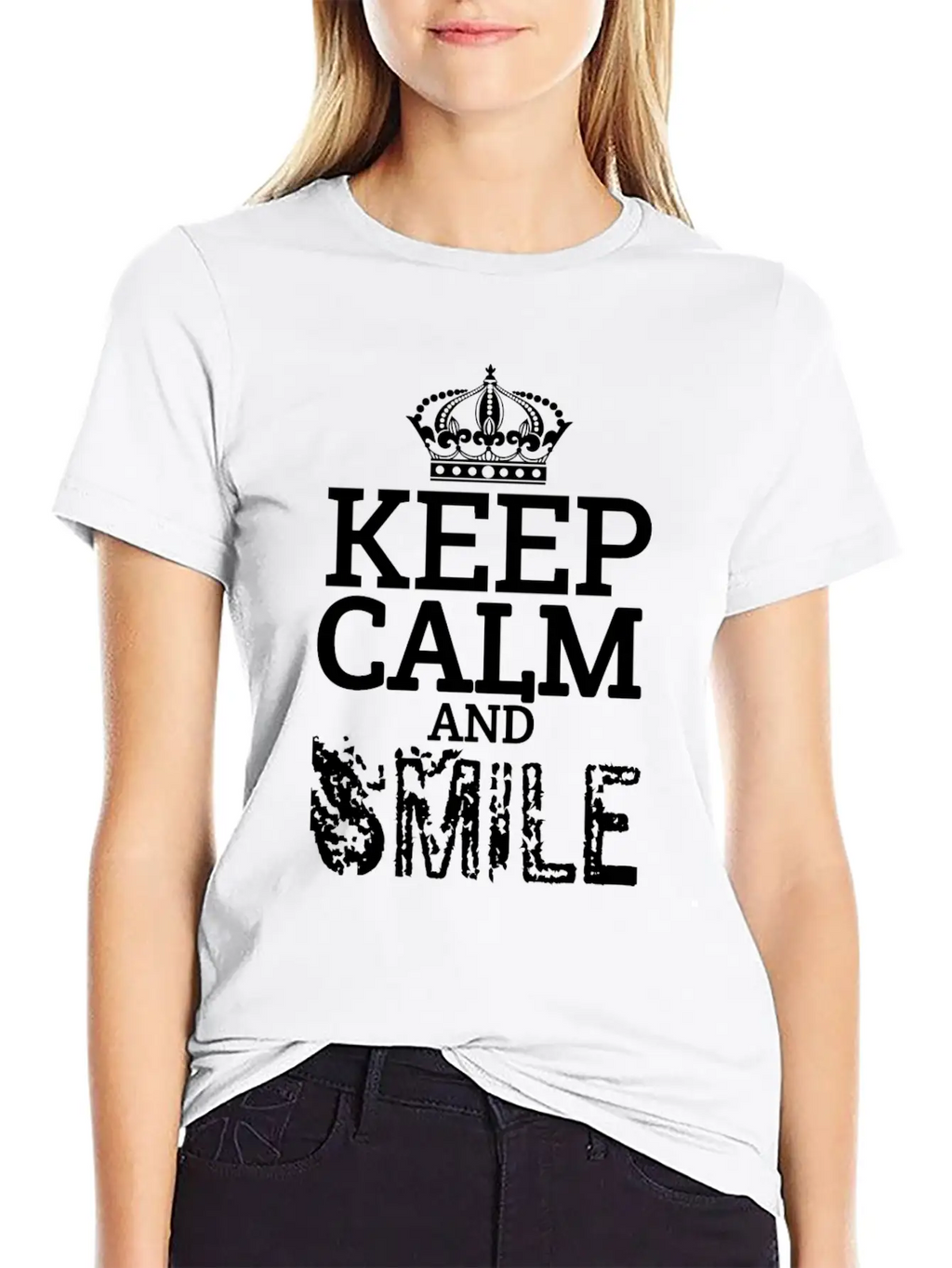 Keep Calm And Smile Unisex Casual T-Shirt – Clean Design For Daily Comfort
