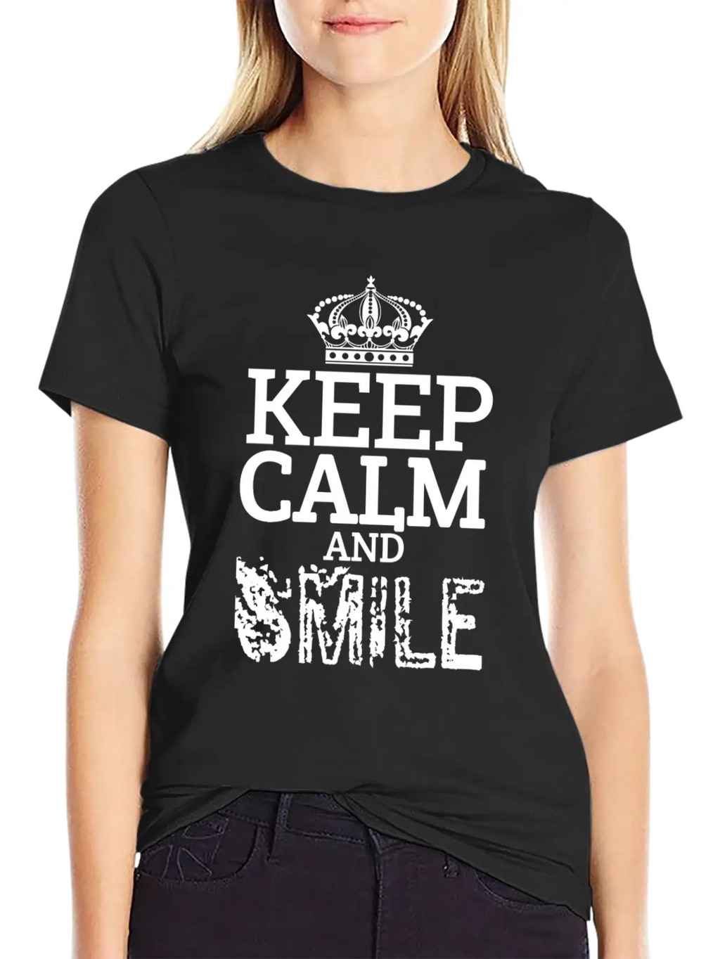 Keep Calm And Smile Unisex Casual T-Shirt – Clean Design For Daily Comfort