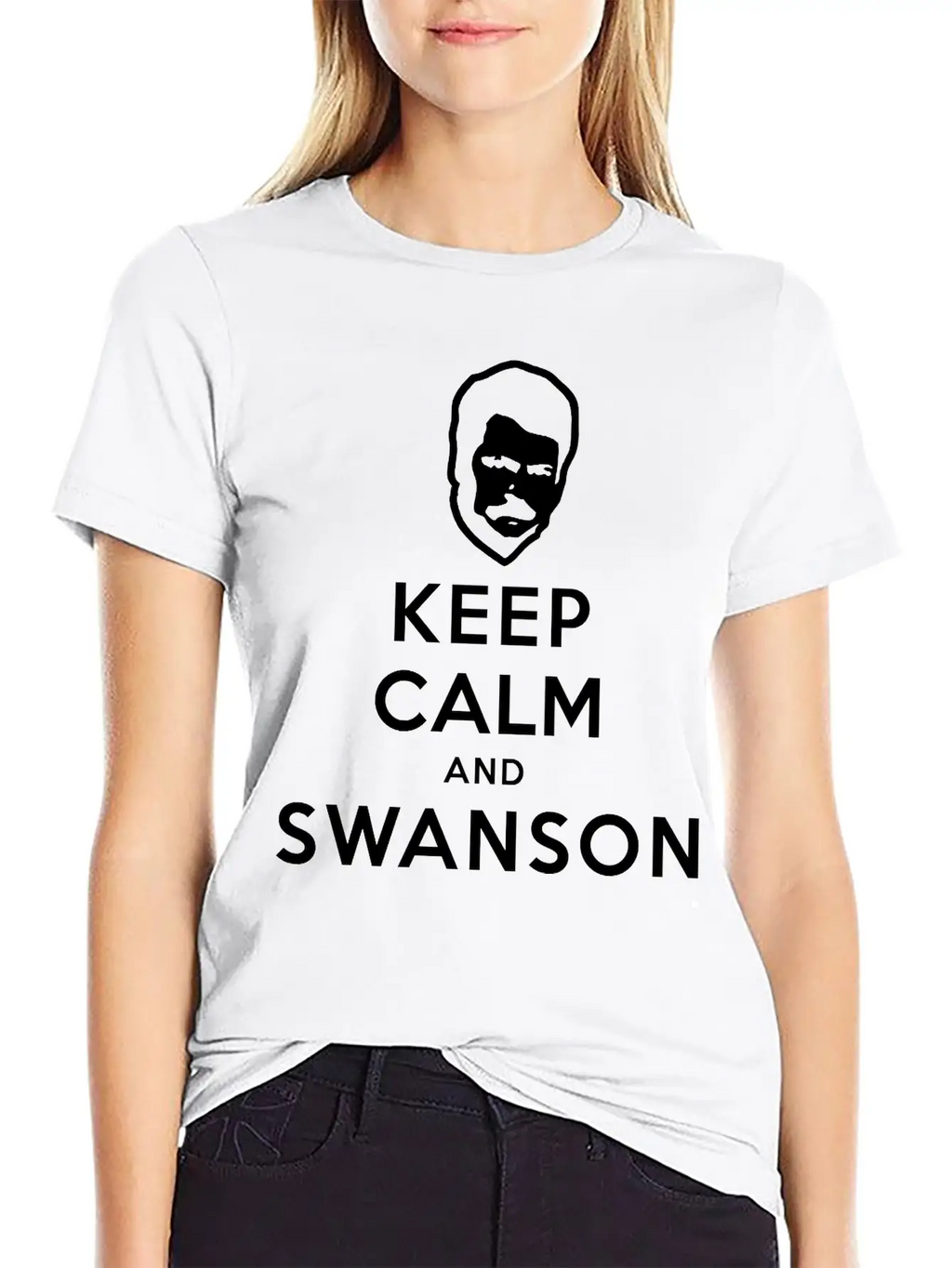 Keep Calm And Swanson Men's Humor Essential Cotton Tee For Daily Outfits – Unisex Style