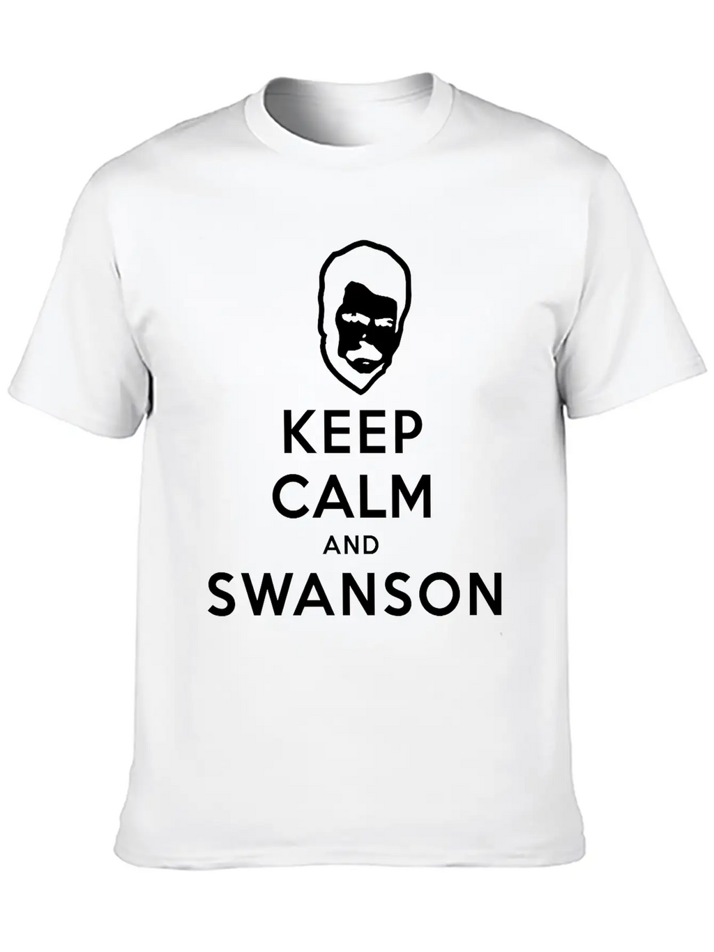 Keep Calm And Swanson Men's Humor Essential Cotton Tee For Daily Outfits – Unisex Style