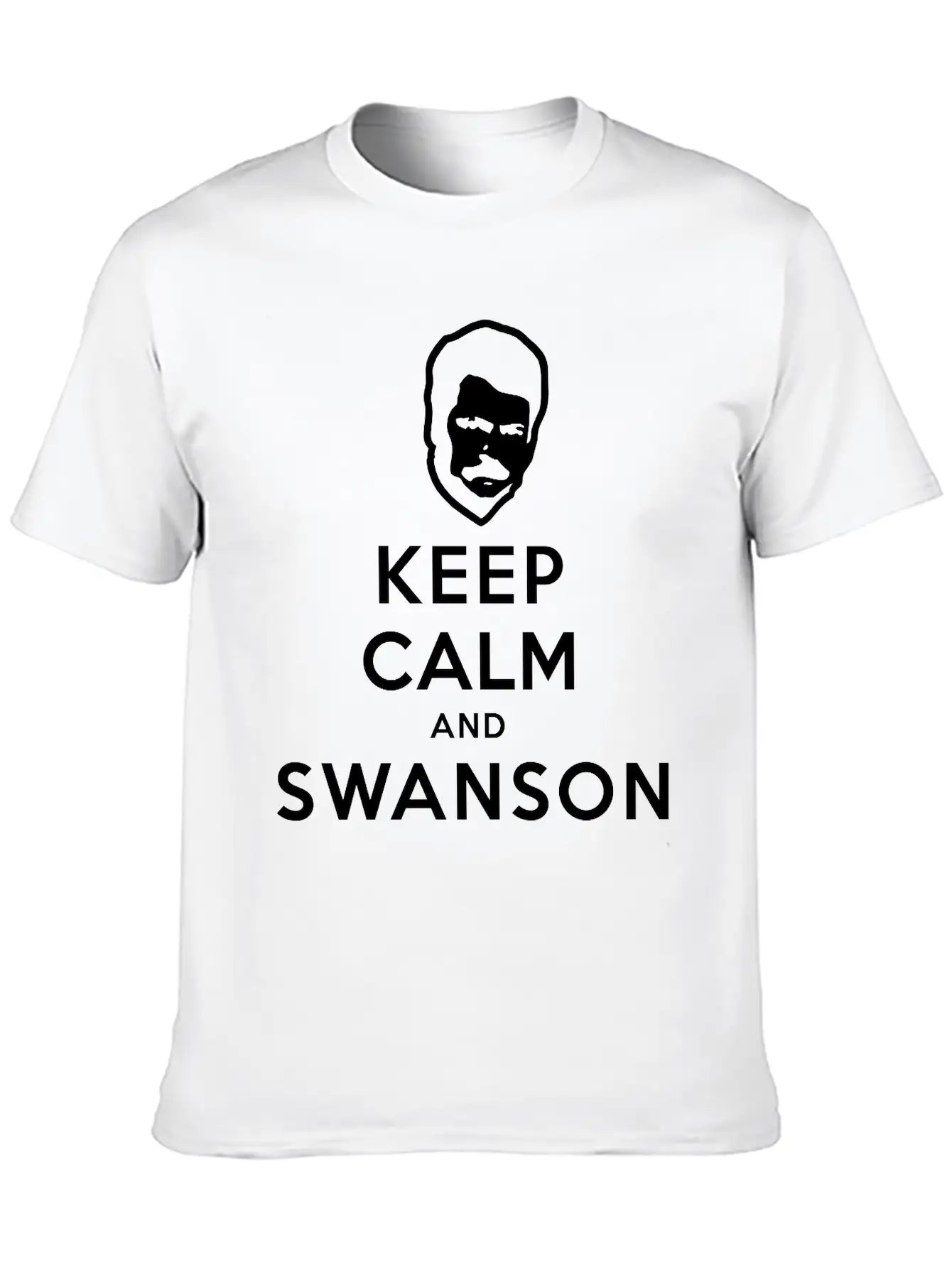 Keep Calm And Swanson Men's Humor Essential Cotton Tee For Daily Outfits – Unisex Style