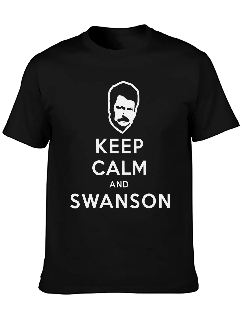 Keep Calm And Swanson Men's Humor Essential Cotton Tee For Daily Outfits – Unisex Style