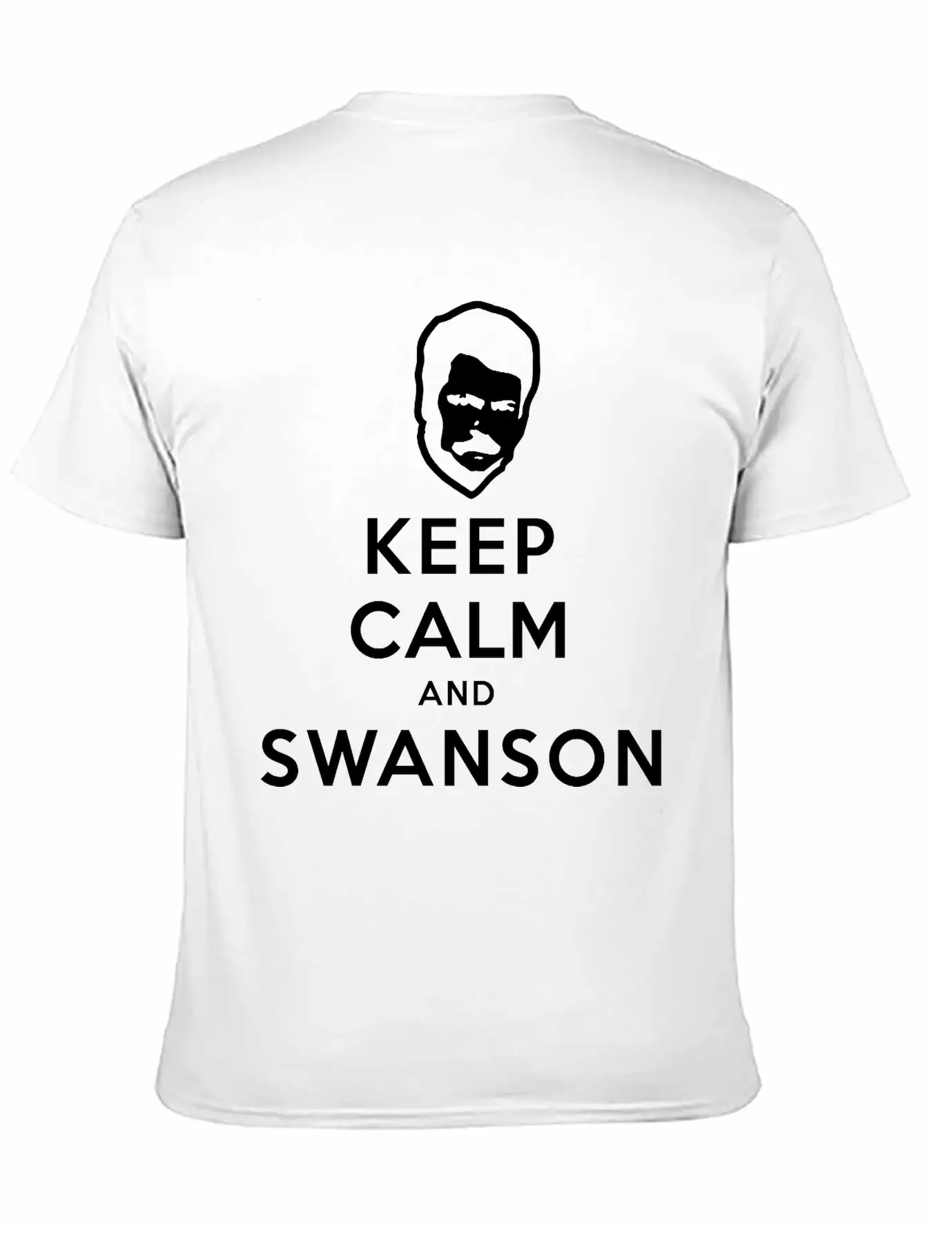 Keep Calm And Swanson Men's Humor Essential Cotton Tee For Daily Outfits – Unisex Style