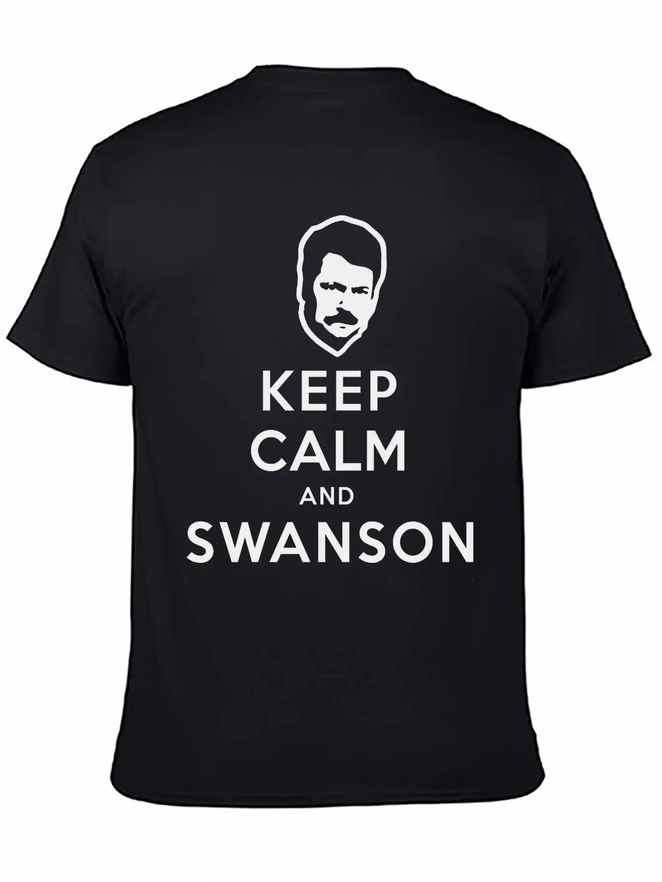 Keep Calm And Swanson Men's Humor Essential Cotton Tee For Daily Outfits – Unisex Style