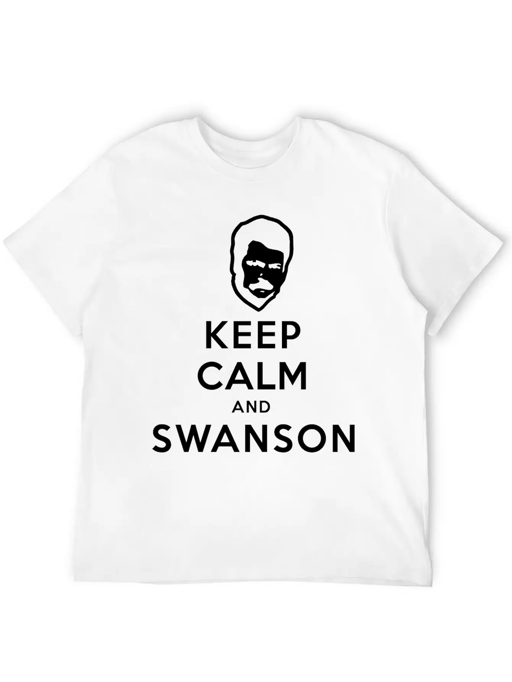 Keep Calm And Swanson Men's Humor Essential Cotton Tee For Daily Outfits – Unisex Style