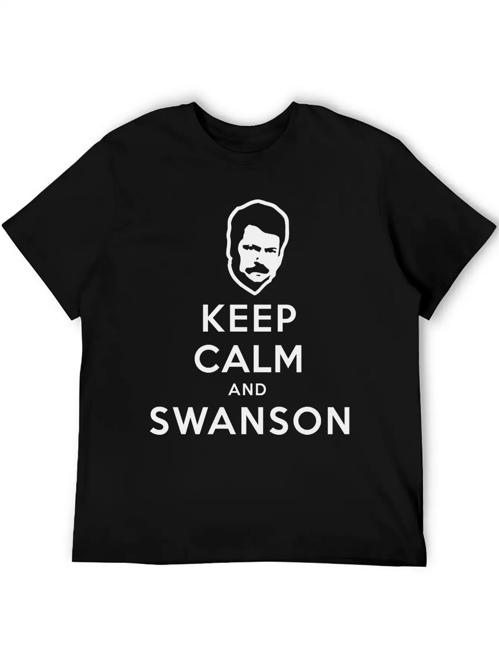 Keep Calm And Swanson Men's Humor Essential Cotton Tee For Daily Outfits – Unisex Style