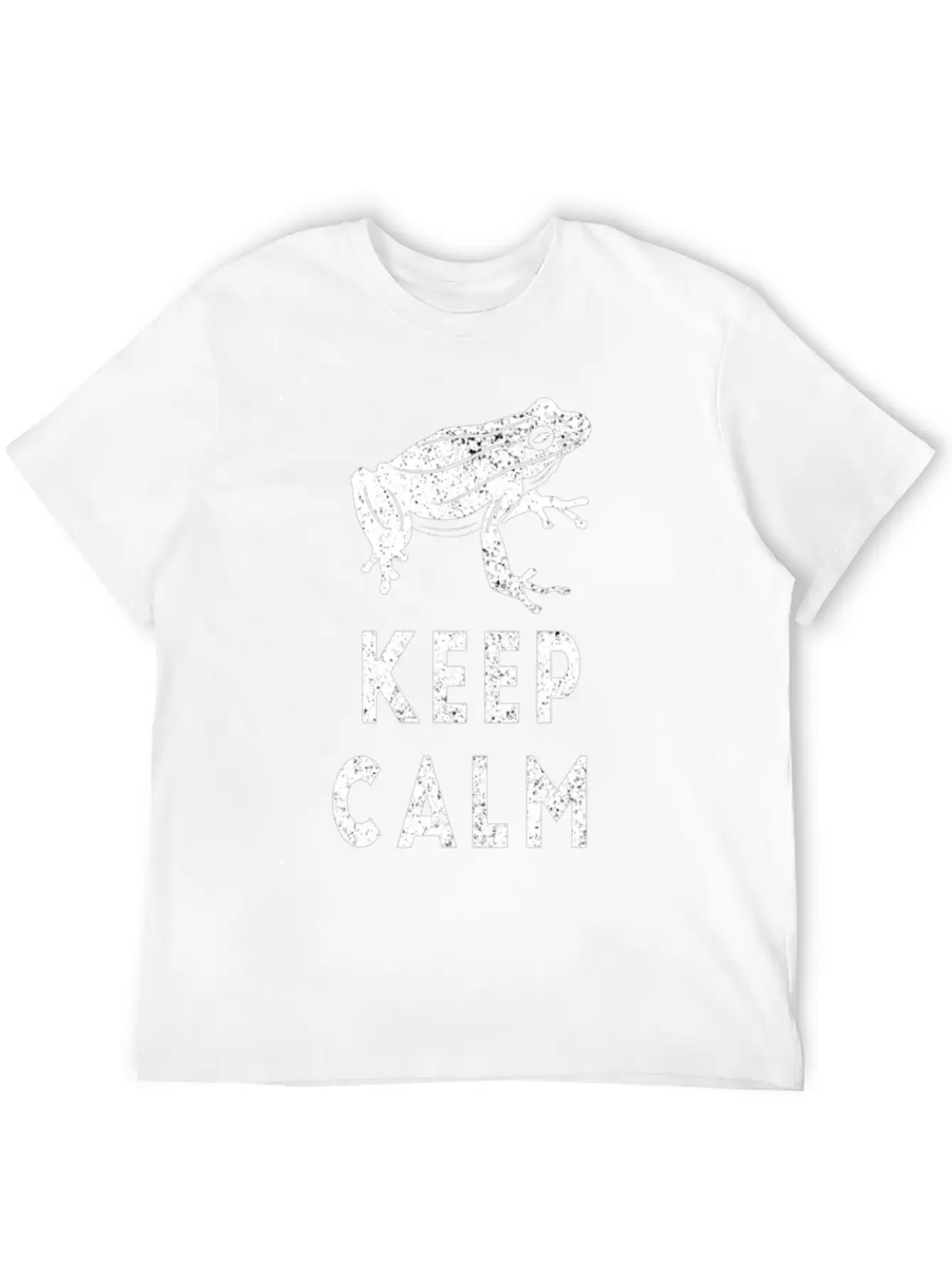 Keep Calm Frog Design Unisex Short Sleeve Soft Cotton T-Shirt – Casual Everyday Wear