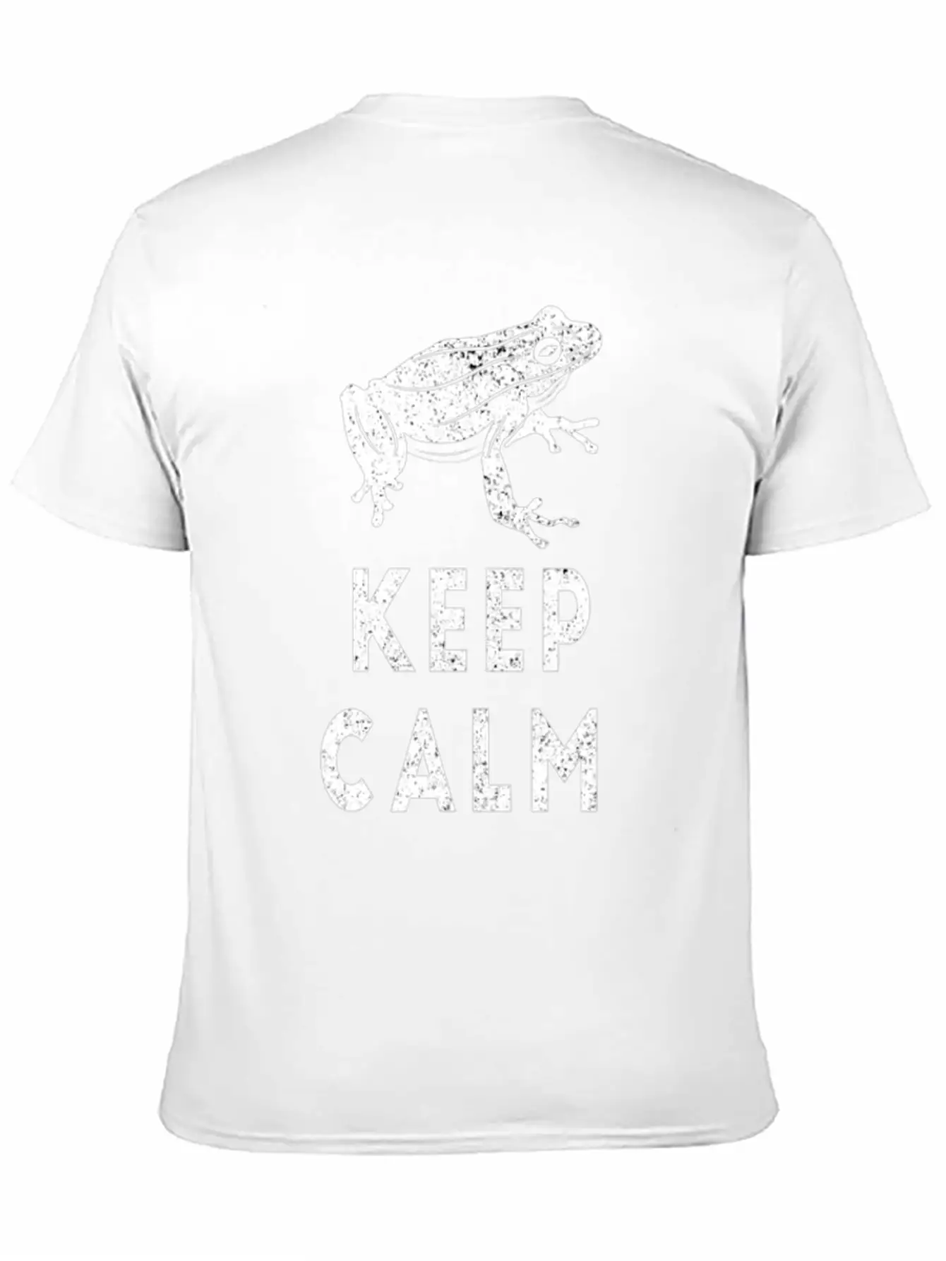Keep Calm Frog Design Unisex Short Sleeve Soft Cotton T-Shirt – Casual Everyday Wear
