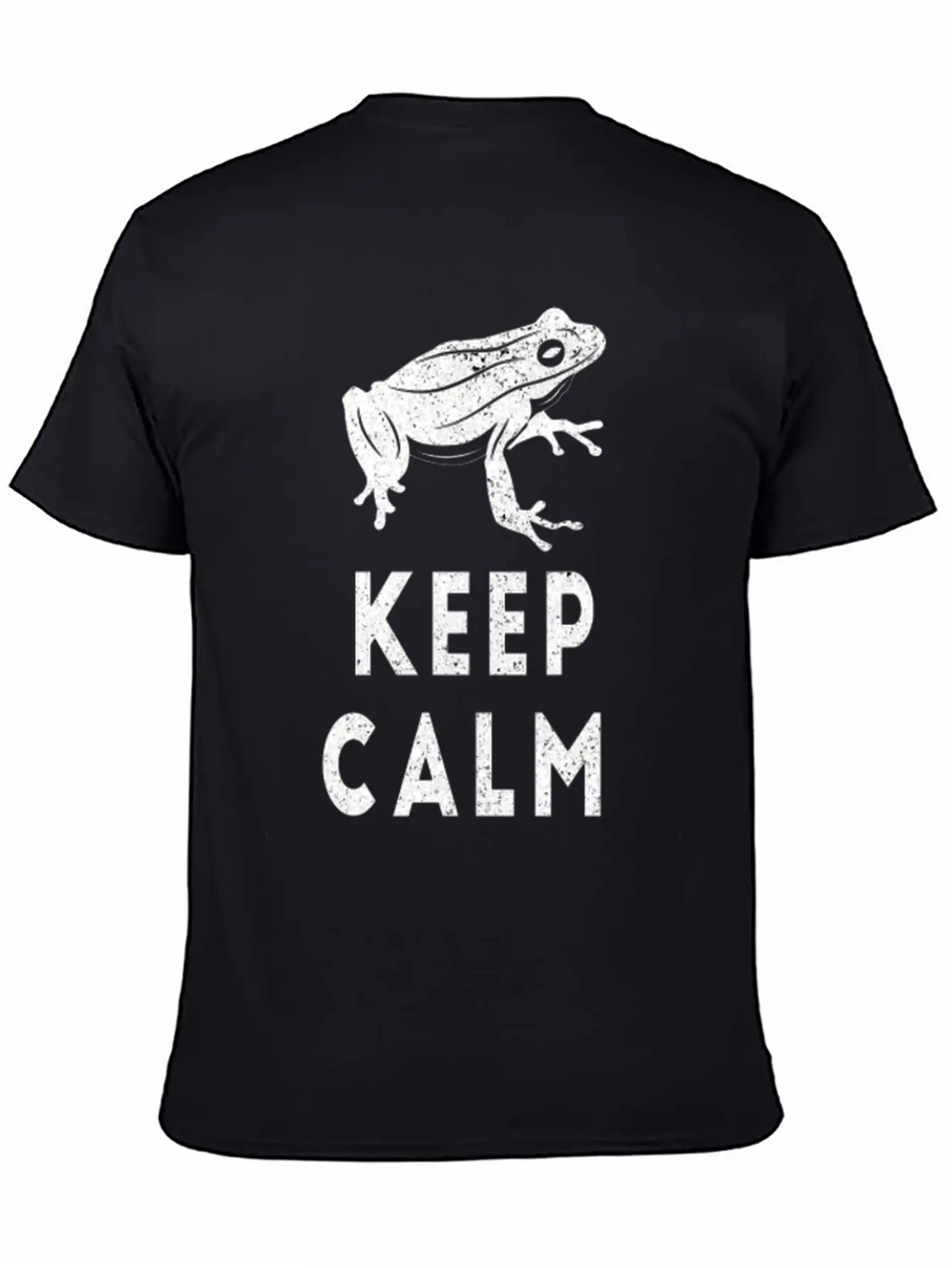 Keep Calm Frog Design Unisex Short Sleeve Soft Cotton T-Shirt – Casual Everyday Wear