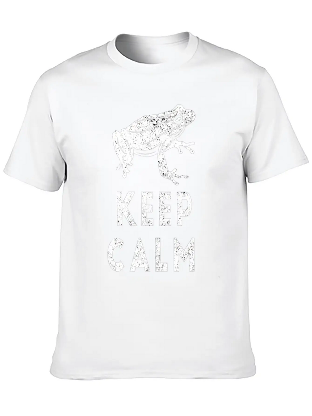 Keep Calm Frog Design Unisex Short Sleeve Soft Cotton T-Shirt – Casual Everyday Wear