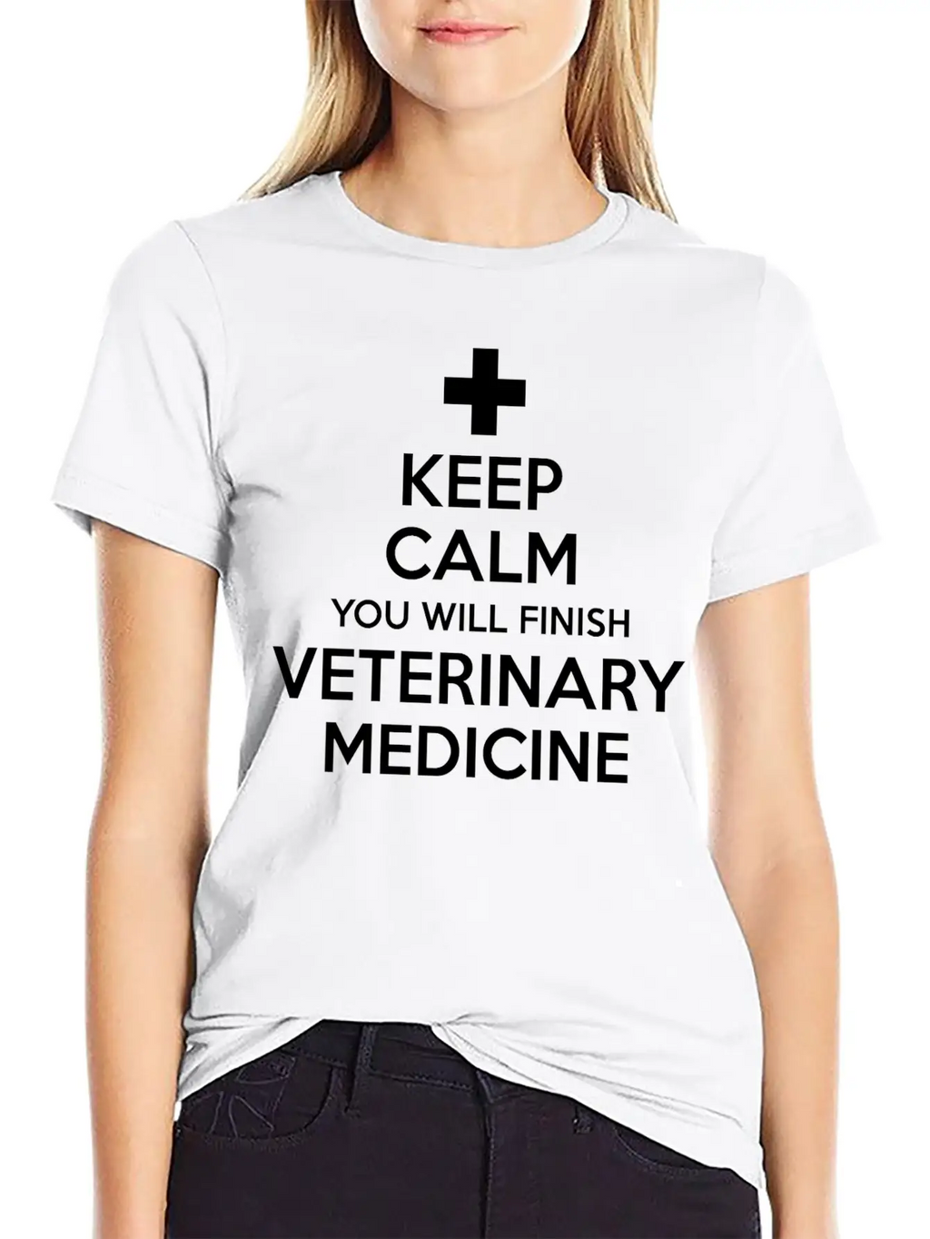 Keep Calm You Will Finish Veterinary Medicine Essential Cotton Tee For Daily Outfits – Unisex Style