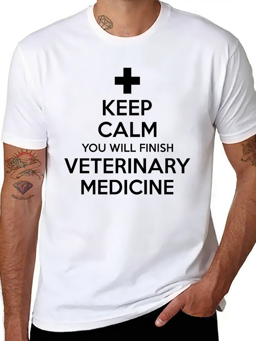 Keep Calm You Will Finish Veterinary Medicine Essential Cotton Tee For Daily Outfits – Unisex Style