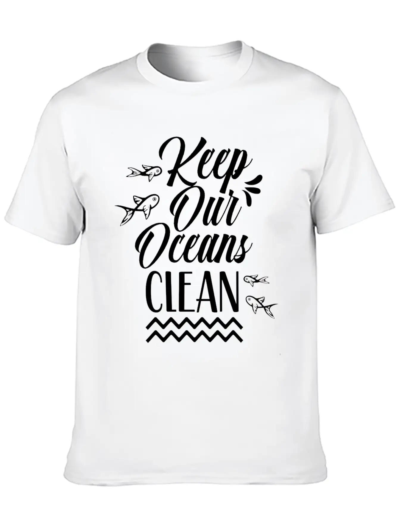 Keep Our Oceans Clean Save Sea Ocean Protection Unisex Casual T-Shirt – Clean Design For Daily Comfort