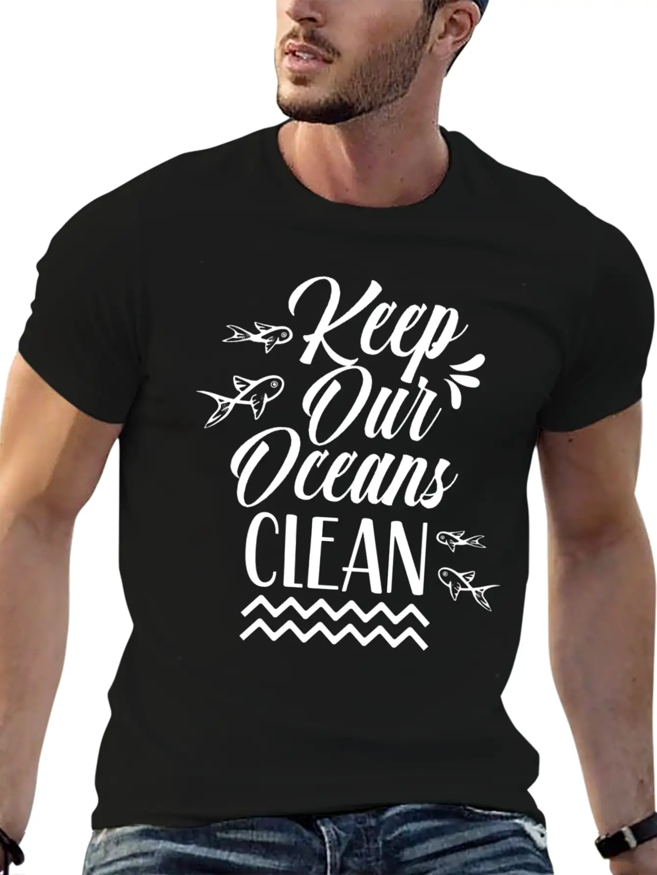 Keep Our Oceans Clean Save Sea Ocean Protection Unisex Casual T-Shirt – Clean Design For Daily Comfort