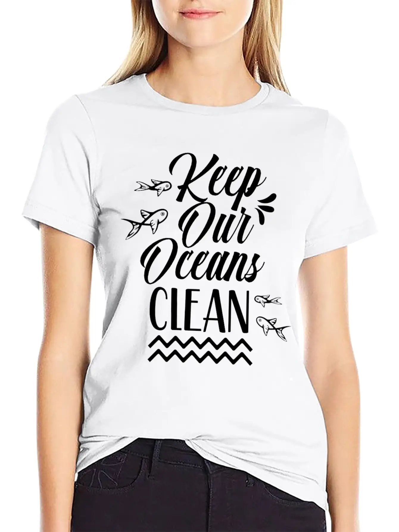 Keep Our Oceans Clean Save Sea Ocean Protection Unisex Casual T-Shirt – Clean Design For Daily Comfort