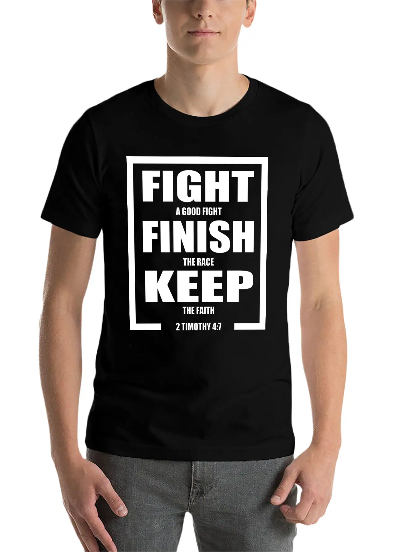 Keep The Faith Bible Verse Casual Graphic T-Shirt – Simple And Comfortable Daily Wear