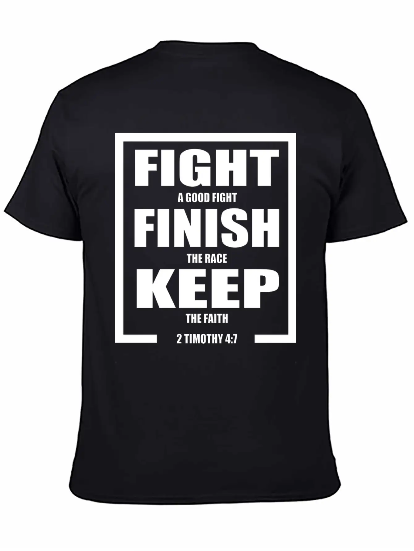 Keep The Faith Bible Verse Casual Graphic T-Shirt – Simple And Comfortable Daily Wear