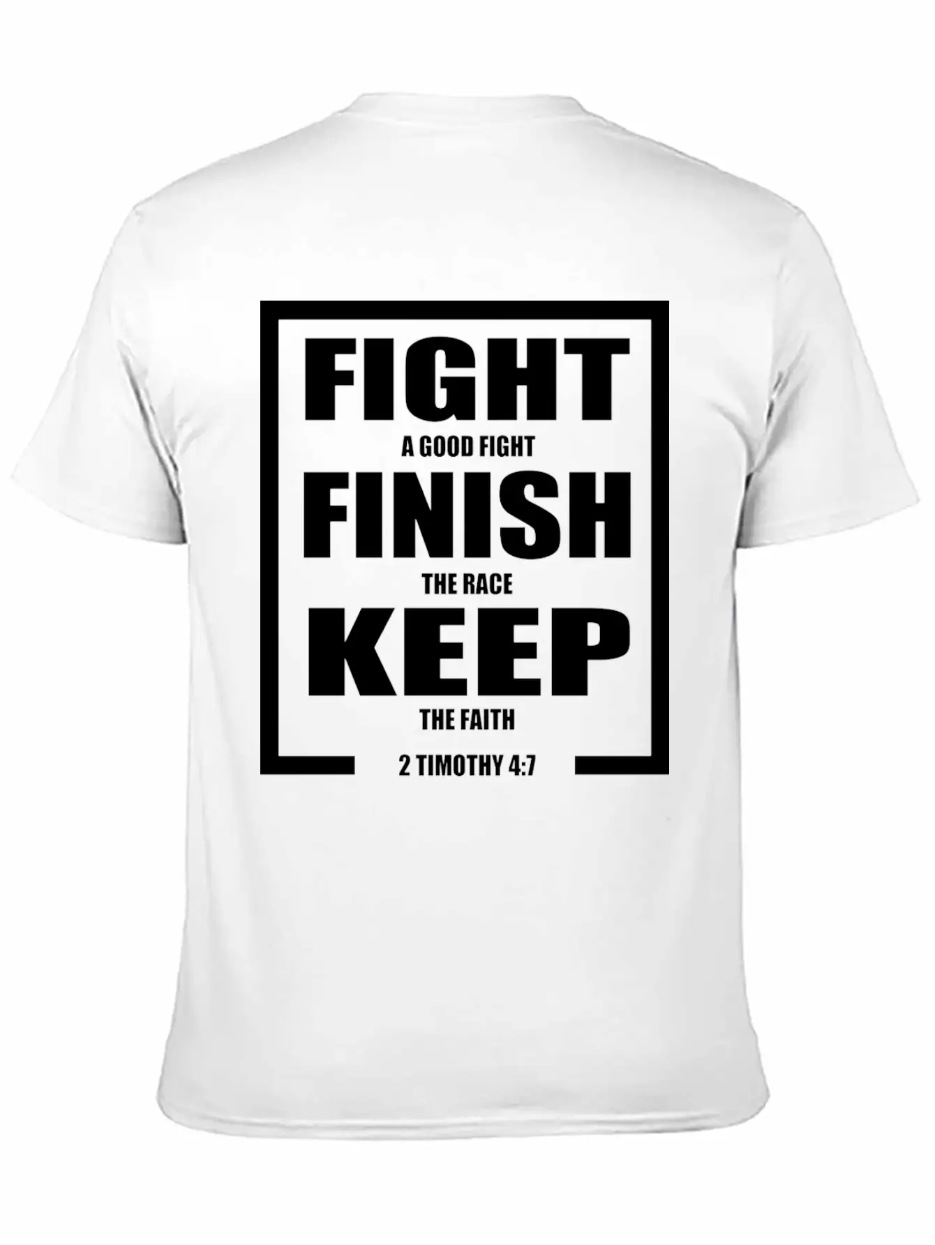 Keep The Faith Bible Verse Casual Graphic T-Shirt – Simple And Comfortable Daily Wear