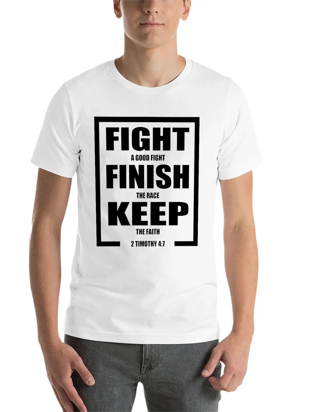 Keep The Faith Bible Verse Casual Graphic T-Shirt – Simple And Comfortable Daily Wear