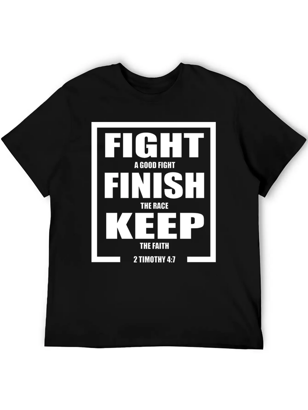 Keep The Faith Bible Verse Casual Graphic T-Shirt – Simple And Comfortable Daily Wear