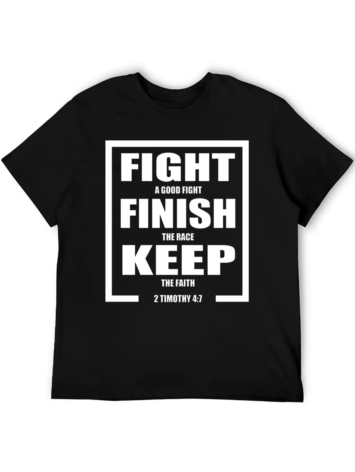 Keep The Faith Bible Verse Casual Graphic T-Shirt – Simple And Comfortable Daily Wear