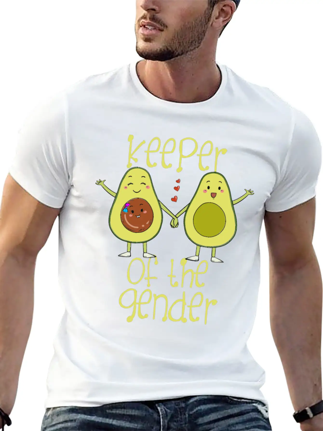 Keeper Of The Gender Reveal Baby Shower Party Avoc Unisex Casual T-Shirt – Clean Design For Daily Comfort