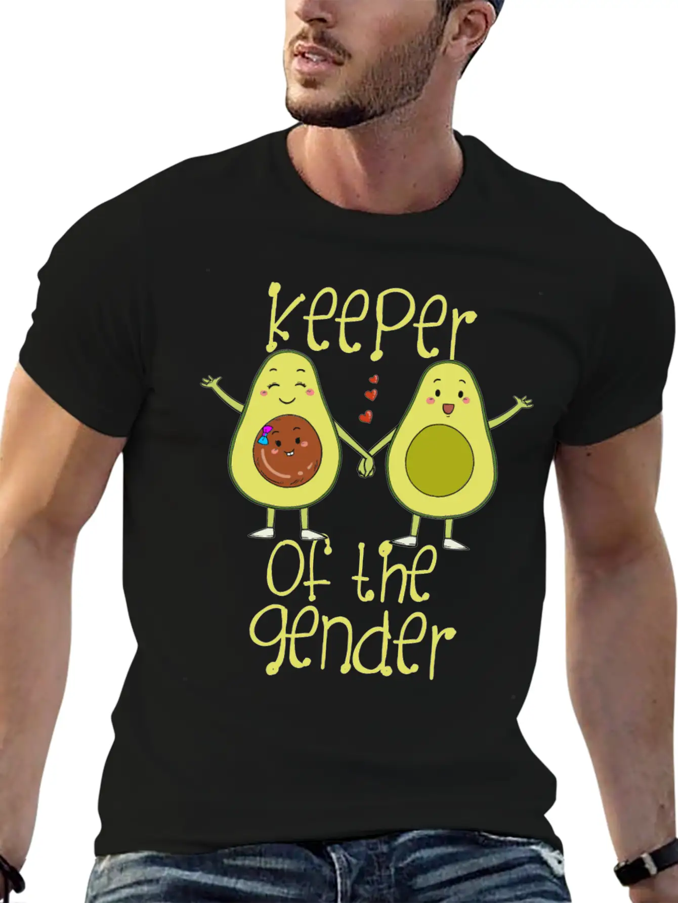 Keeper Of The Gender Reveal Baby Shower Party Avoc Unisex Casual T-Shirt – Clean Design For Daily Comfort